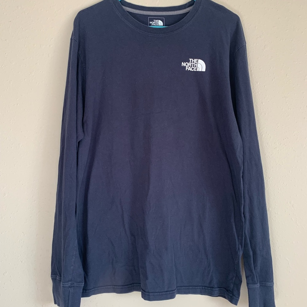 North face navy long sleeve